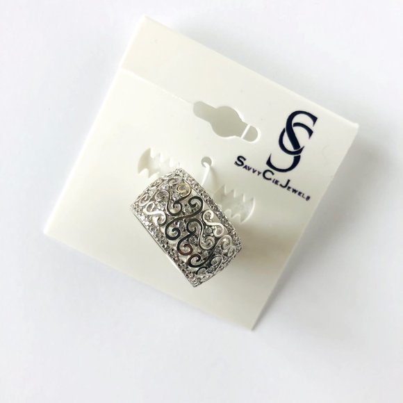 925 Sterling Silver CZ Eternity Band Ring Size 7, Gift, Pave Sparkle - Picture 4 of 5